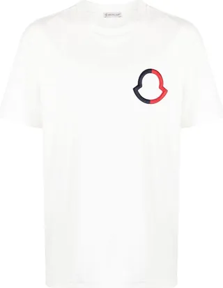 White Embroidered Logo T-Shirt