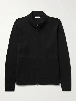 Lomez Cashmere and Silk-Blend Zip-Up Sweater