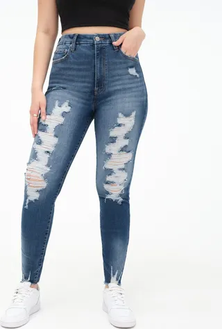 Aeropostale Women's Premium Super High-Rise Curvy Jegging With Lycraar Freef!Tar