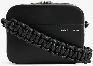 Black Cobra Leather Cross-body Camera bag