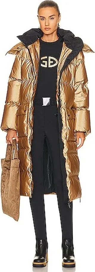 Goldbergh Jett Puffer Jacket in Metallic Gold