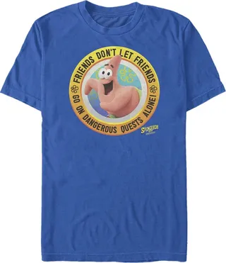Men's SpongeBob SquarePants Sponge on the Run Patrick Don't Quest Alone T-Shirt - Royal Blue - 2X Large