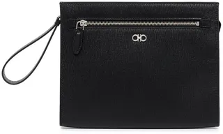 Gancini logo-embellished pouch