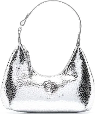 Amber metallic-effect tote bag
