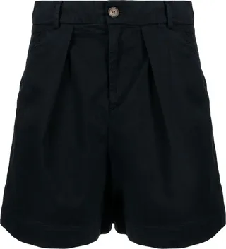 Box-Pleat Detail Tailored Shorts
