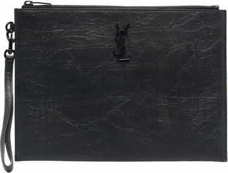 Logo-Plaque Leather Ipad Case