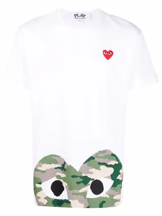 Play appliqué-heart T-shirt