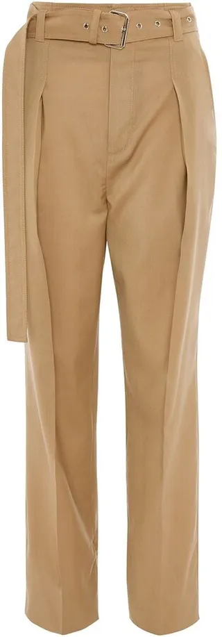 Cropped Belted Trousers