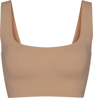 Naked Scoop Longline Bra | Clay
