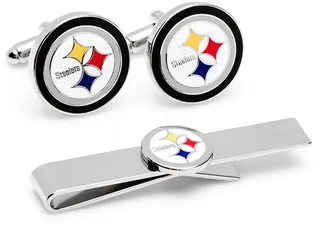 NFL Pittsburgh Steelers Cuff Links and Tie Bar Gift Set