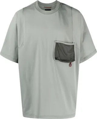 mesh patch-pocket T-shirt