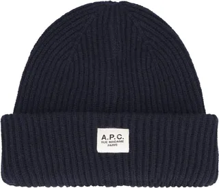 A.P.C. Logo Patch Knitted Beanie