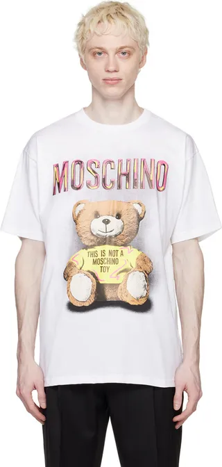 Moschino White Teddy Bear T-Shirt