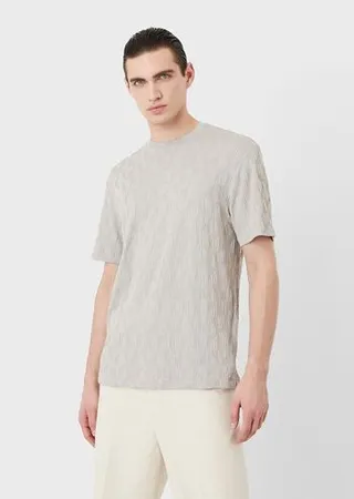 Jacquard stretch viscose-blend crew-neck T-shirt