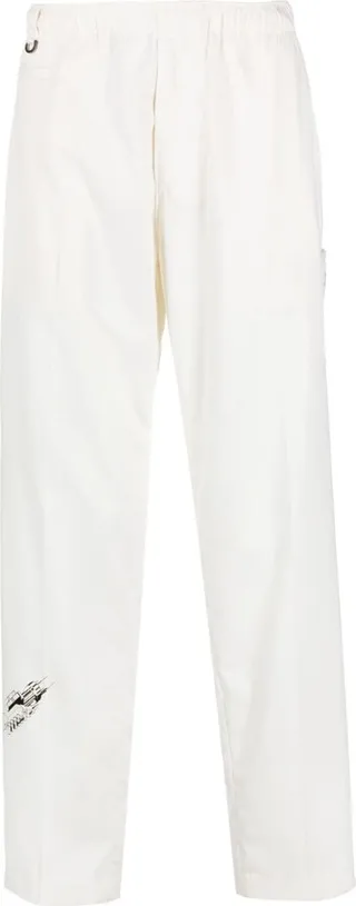 Logo-Embroidered Straight-Leg Trousers