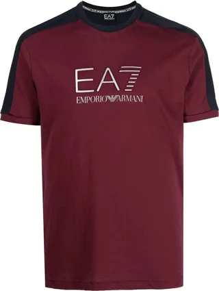 two-tone logo-print T-shirt