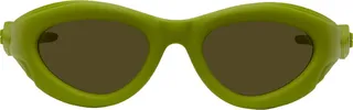 Bottega Veneta Green Rubber Sunglasses
