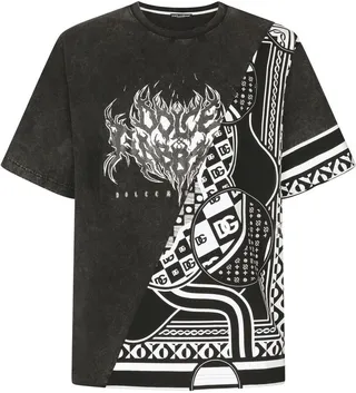 patchwork bandana-print T-shirt