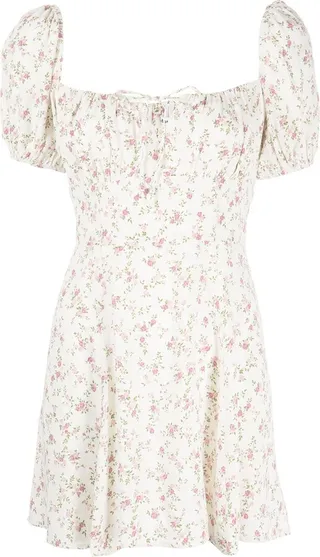 Floral-Print Mini Dress