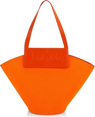 Loubishore Leather-Trimmed Canvas Tote