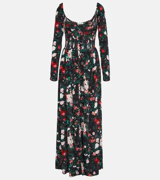 Floral corset maxi dress
