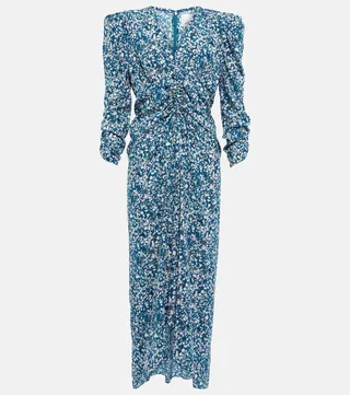 Albini printed silk-blend midi dress