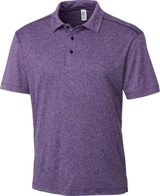 Clique Charge Active Mens Short Sleeve Polo - College Purple Heather - 4XL