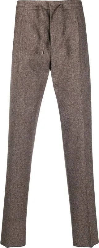 Drawstring Straight-Leg Trousers