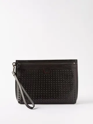 Citypouch Spike-embellished Leather Pouch