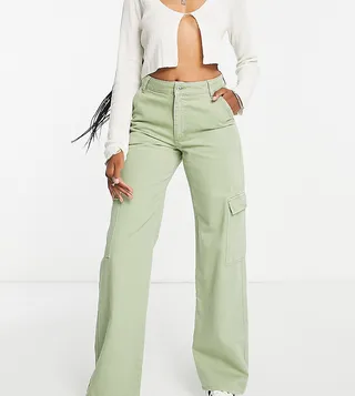 ASOS DESIGN Tall cargo jeans in khaki