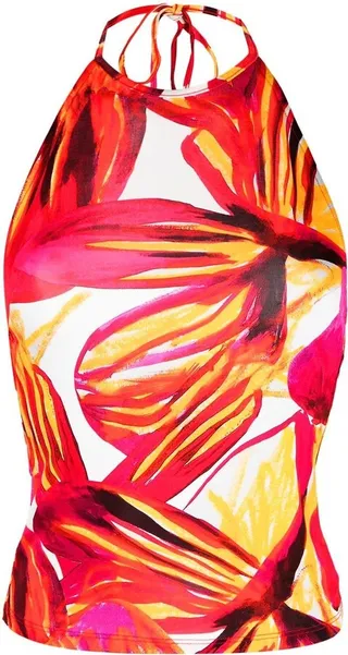 LOUISA BALLOU- Printed Halter Neck Top