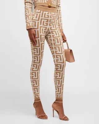 Maxi Monogram Knit Leggings