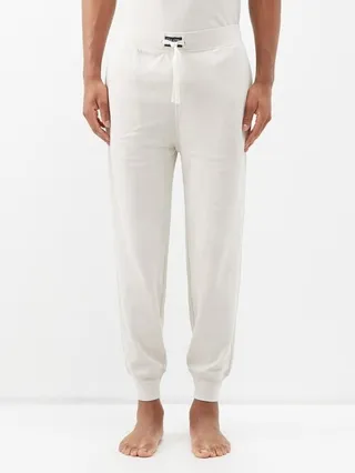 Drawstring Cotton-jersey Pyjama Bottoms