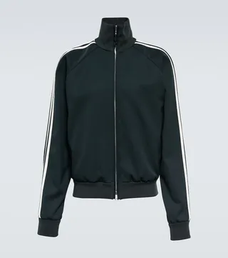 Wool-blend track jacket