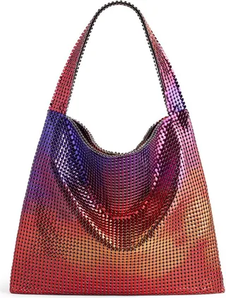 Pixel metallic tote bag