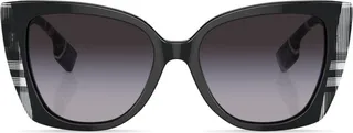 Oversized Check-Print Sunglasses