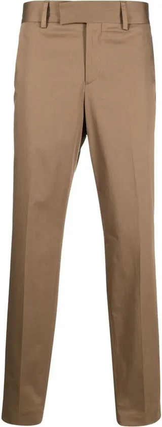 Straight-Leg Cotton Trousers