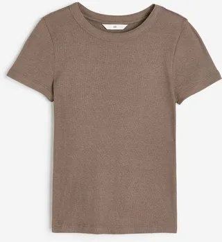 Ribbed Modal-blend T-shirt