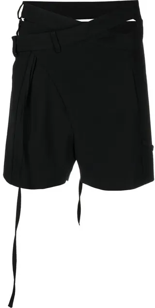 Asymmetric Belt Shorts