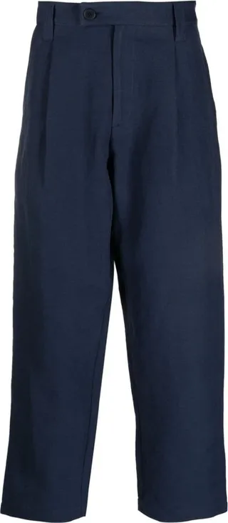 Cropped Straight-Leg Trousers