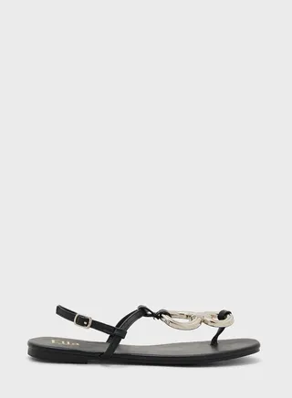 Cross-Over Flat Slingback Sandal