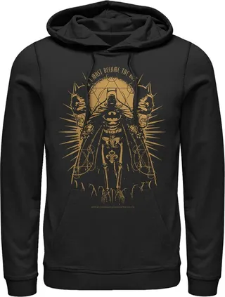 Men's Batman Become the Bat Pull Over Hoodie - Black - 3X Large