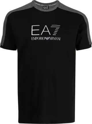 two-tone logo-print T-shirt
