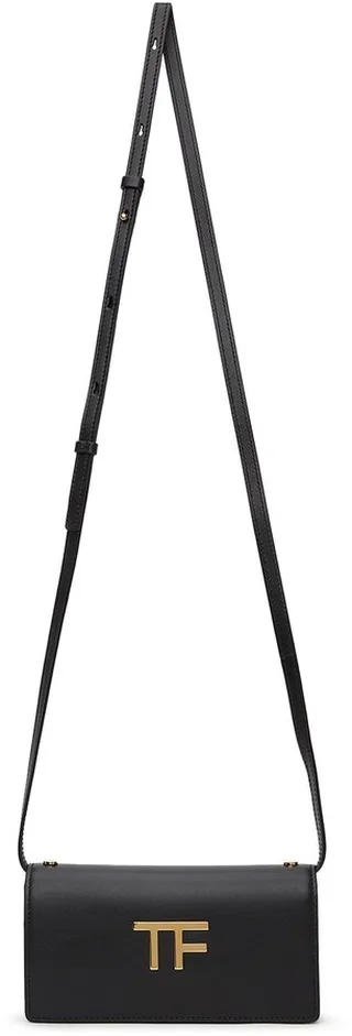 TOM FORD Black Mini Box Palmellato TF Bag