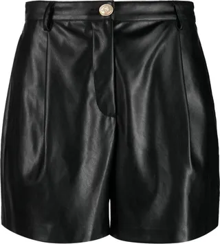 Faux Leather Tailored Shorts