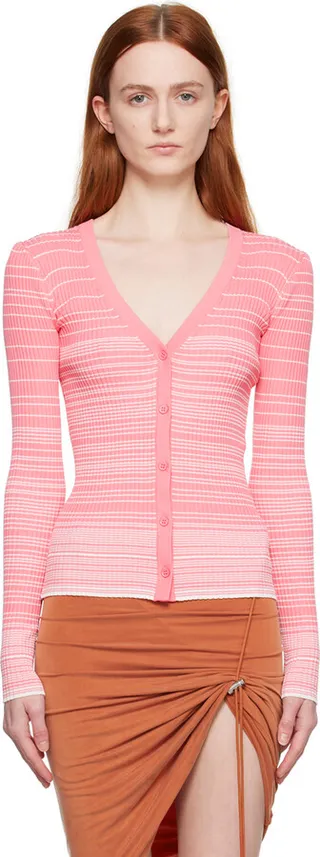 Staud Pink Cargo Cardigan