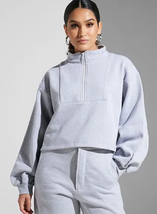 Zip Detail Sweatshirt