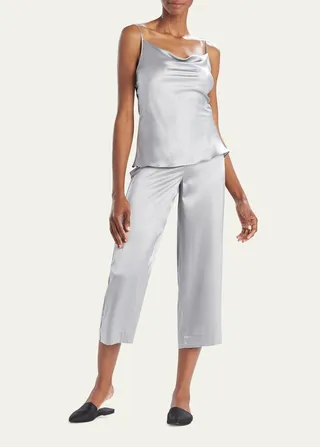 Key Essentials Silk Cowl-Neck Cami