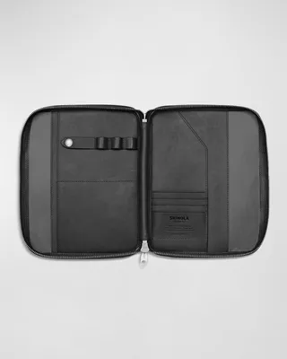 Men's Tech Portfolio Leather Zip Pouch