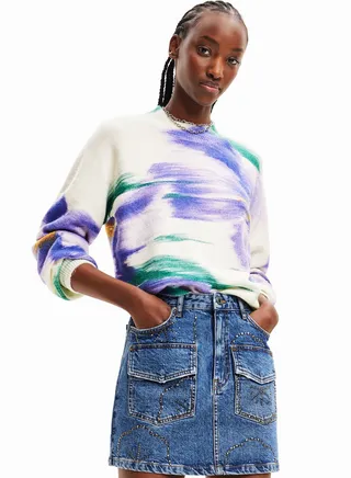 Round Neck Printed Sweatshirt